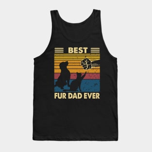 Funny Best Fur Dad Ever Dog and Cat Owner Tank Top